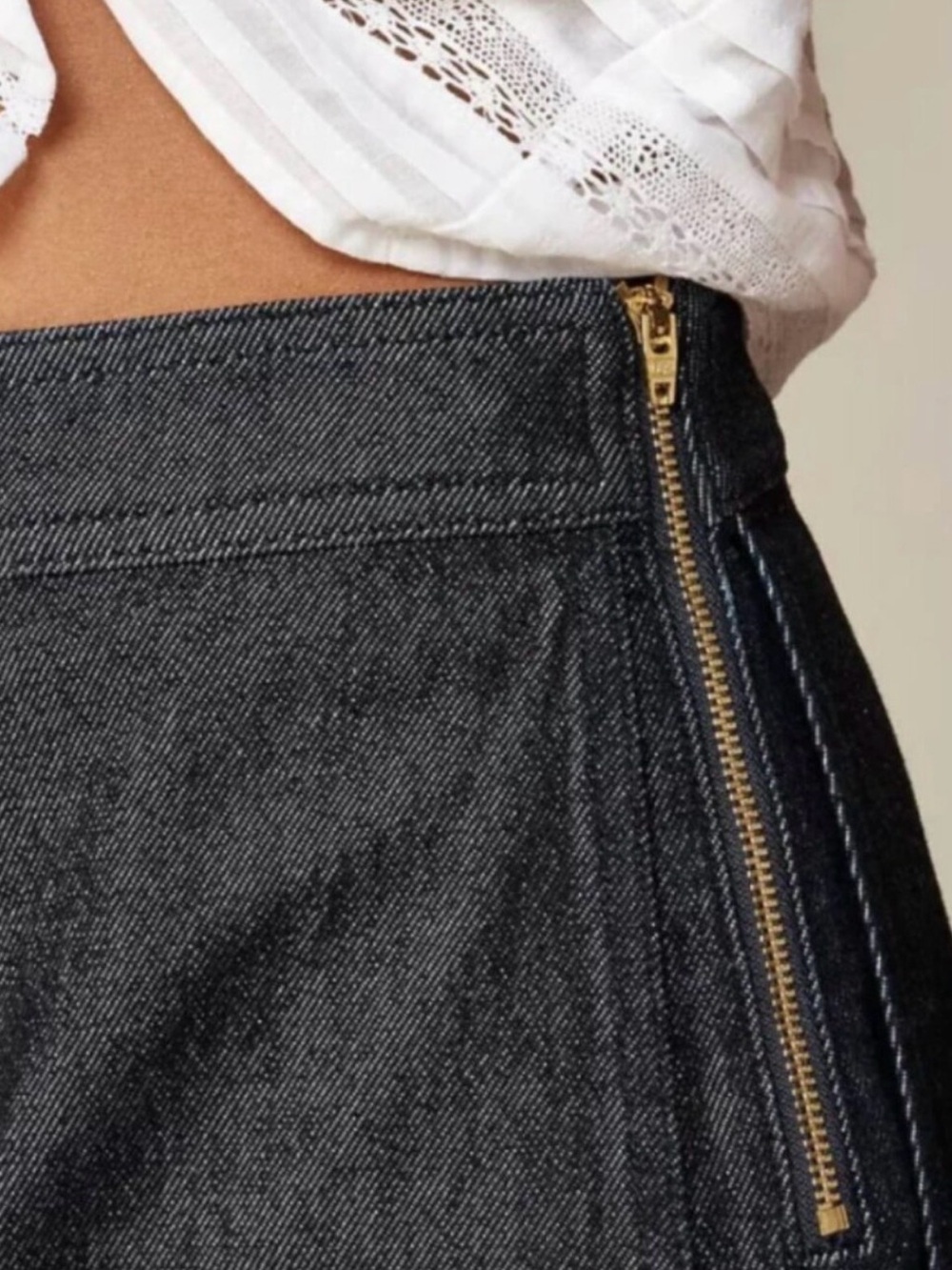 J. Crew Black Denim Mini Skirt - Picture 3 of 6